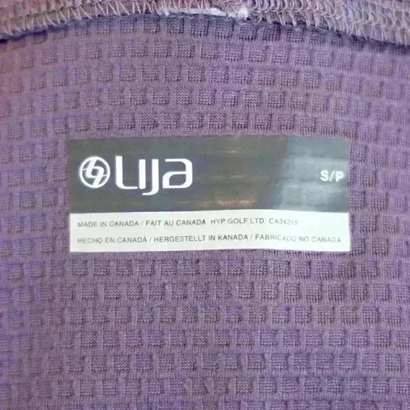 Lija Half Zip Lavender Purple Pullover w/Ruched Sides Size Small - Picture 4 of 8
